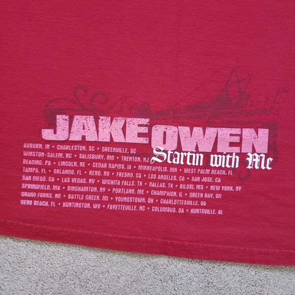 VTG Jake Owen Startin With Me Sz XL Mens Double Side Tour T-Shirt Concert Merch - Picture 5 of 7